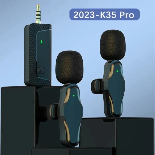 K35 Pro Wireless Lavalier Noise Reduction 3.5mm AUX Microphone for Megaphones Amplifier Camera Computer Mobile Phone Speaker Mic - Image 2