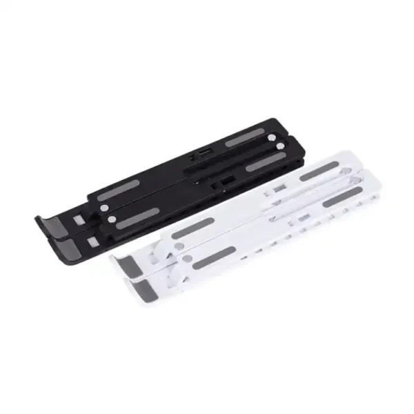 Laptop Plastic Stand Simple adjustable portable black laptop stand folding abs home, office, tablet, pc, desktop holder bracket - Image 3