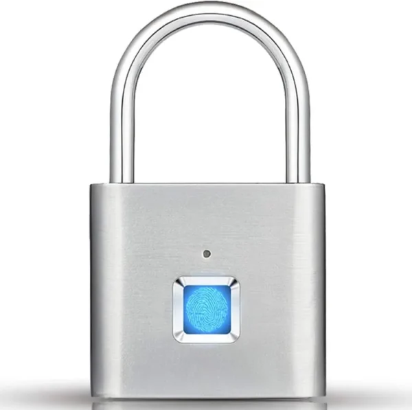 Fingerprint Padlock,AICase Ultra Light One Touch Open Fingerprint Lock with USB Charging for Gym, Sports, School Employee Locker, etc. - Image 2
