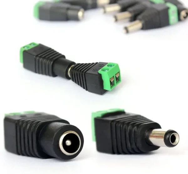 2.1x5.5mm Female Male DC Connector Power Jack Adapter Plug Cable Connector for LED COB Strip Light Bar DIY Lamp Bulb - Image 4