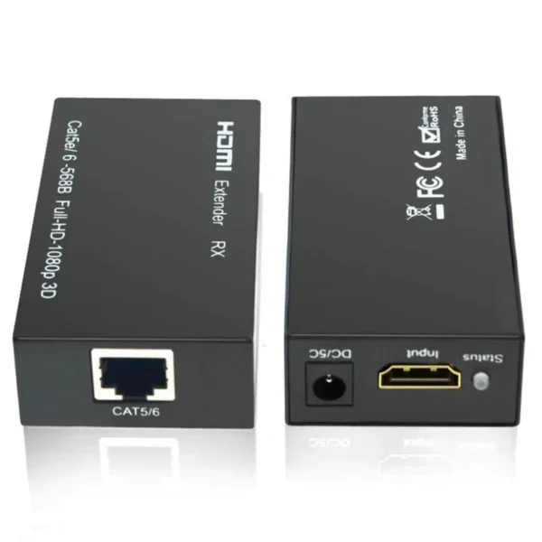 HDMI Network Signal Extender – 1080P HDMI Extension Over Single Ethernet Cable Up to 60 Meters for Long-Distance HD Transmission