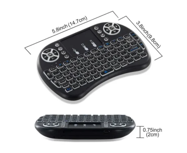 7 Color Backlight Mini Wireless Keyboard 2.4GHz English 3 Color Air Mouse with Touchpad Remote Control Android TV Box - Image 8