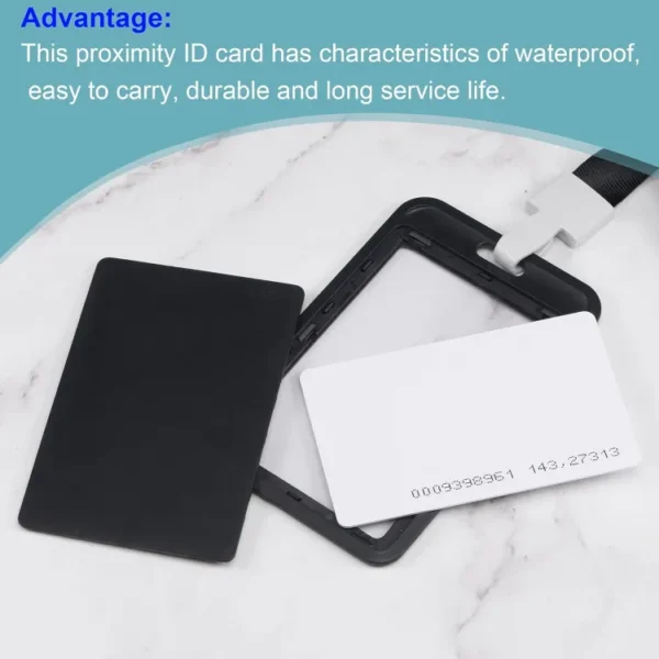 RFID ID Card Proximity 125KHz Read Only Contactless PVC 0.8mm Thick for Door Entry Access Control System White - Image 4