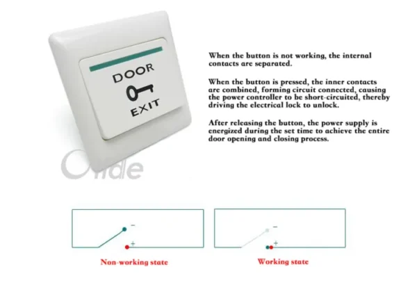Door Exit Button Release Push Switch for access control system Electronic Door Lock - Image 3