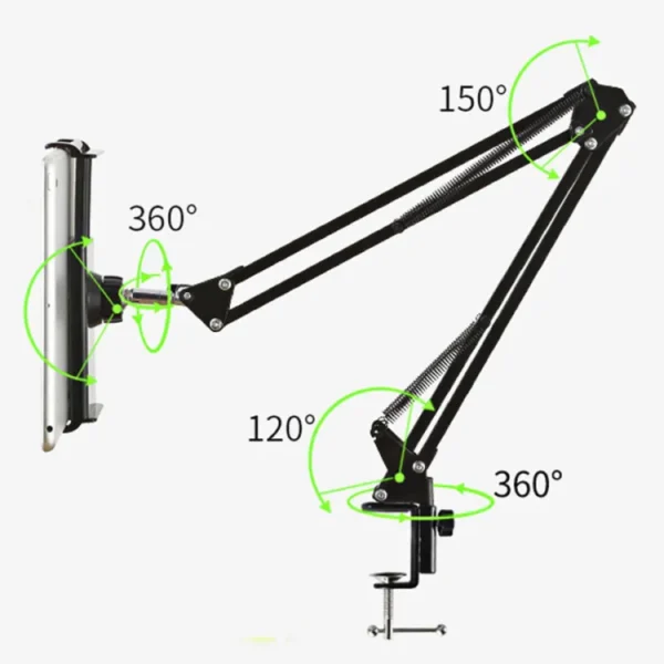 Mobile Holder Arm Stand Professional Recording 360° Adjustable Suspension (Mobile big holder) - Image 3
