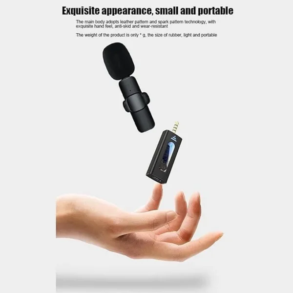 K35 Wireless Lavalier Microphone – Noise Reduction 3.5mm Omnidirectional Condenser Mic for Camera, AUX, and Speaker Use - Image 2