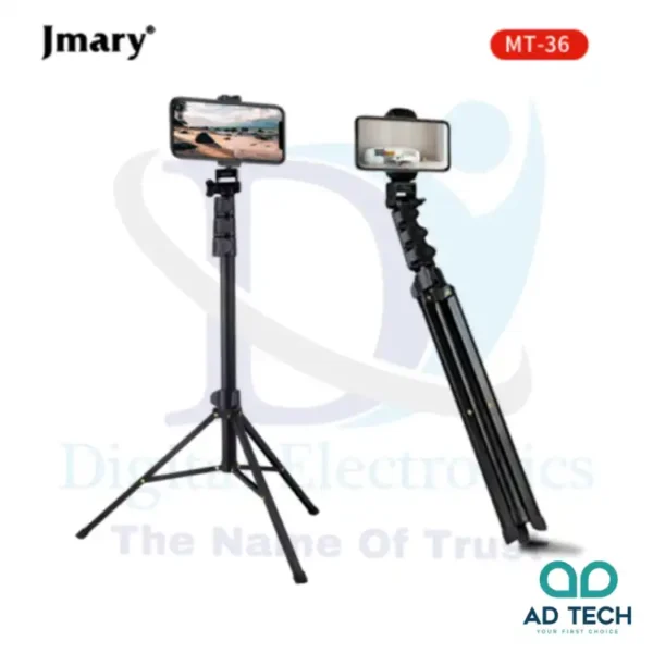 MT-36 Selfie Stick Tripod Stand - Extends 67" inches For Mobiles / Cameras / Gopro - Image 2