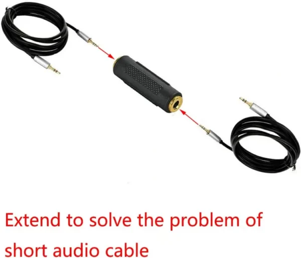 3.5mm Stereo Jack to 3.5mm Stereo Jack Adapter Connectors Stereo Coupler Female to Female - Image 8