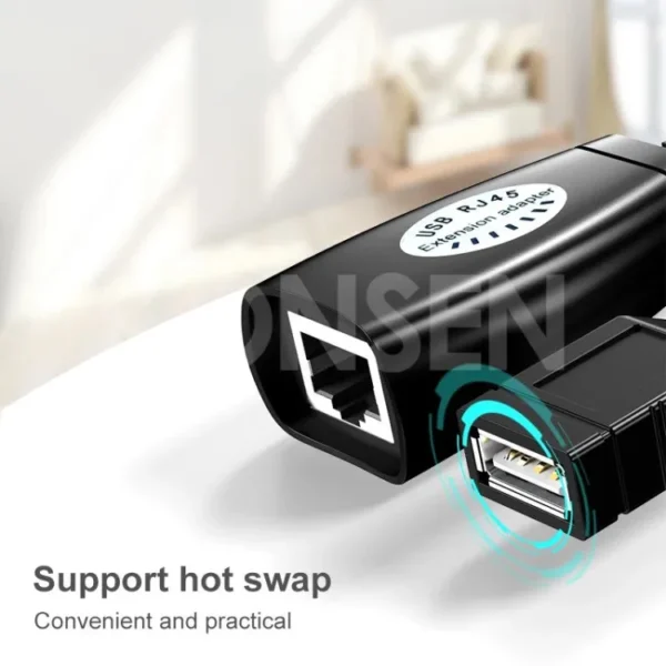 USB Extension Extender Adapter Up To 150ft Using CAT5 RJ45 LAN Cable - Image 3