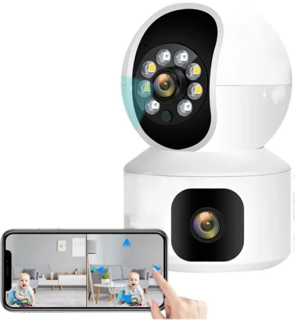 2K 2MP Dual Lens Smart WiFi PTZ IP Camera Baby Monitor Camera Night Vision Ai Auto Surveillance Wireless CCTV Surveillance Monitor - Image 6