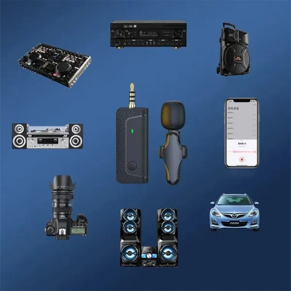 K35 Pro Wireless Lavalier Noise Reduction 3.5mm AUX Microphone for Megaphones Amplifier Camera Computer Mobile Phone Speaker Mic - Image 4