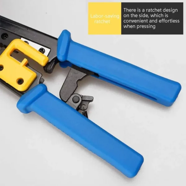RJ45 Cat5 Cat5e Cat6 Crimp Tool Kit Pass Through Crimping, Ethernet Crimper Network Tool for Pass Through and Legacy Connector - Image 4