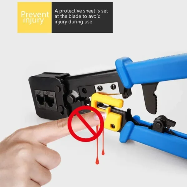 RJ45 Cat5 Cat5e Cat6 Crimp Tool Kit Pass Through Crimping, Ethernet Crimper Network Tool for Pass Through and Legacy Connector - Image 5