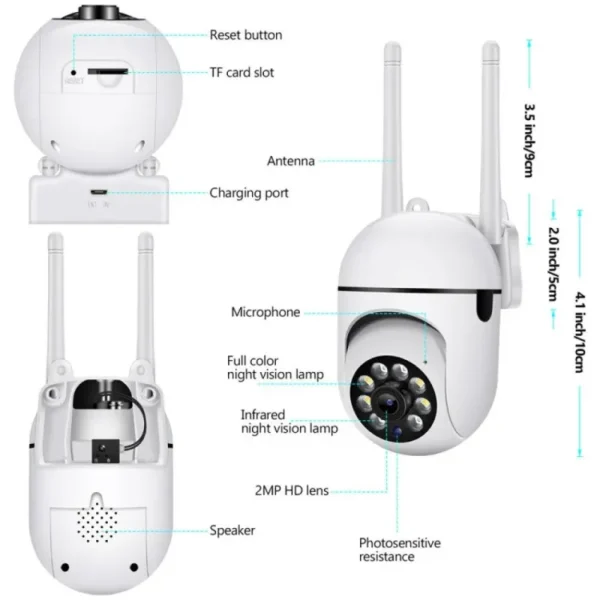 Wireless 5G Security Camera Wifi Surveillance Camera IR Night Vision Motion Detection Home Security Mini Camera 2 Way Talk - Image 7
