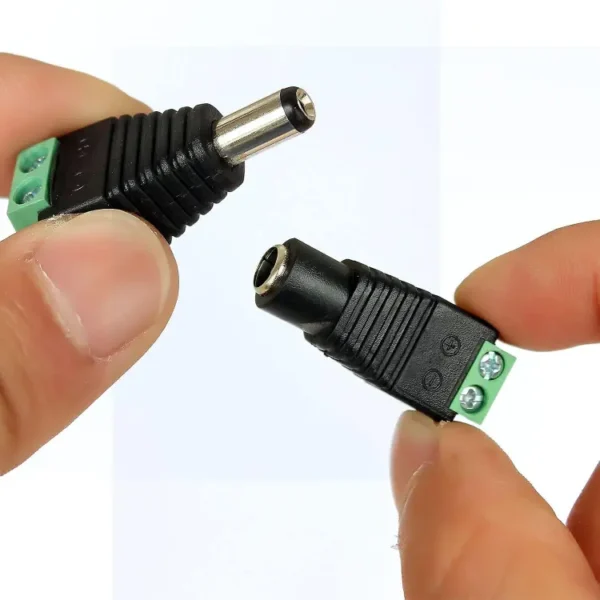 2.1x5.5mm Female Male DC Connector Power Jack Adapter Plug Cable Connector for LED COB Strip Light Bar DIY Lamp Bulb - Image 2