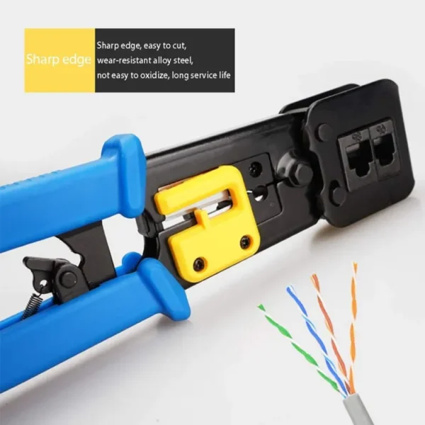 RJ45 Cat5 Cat5e Cat6 Crimp Tool Kit Pass Through Crimping, Ethernet Crimper Network Tool for Pass Through and Legacy Connector - Image 6