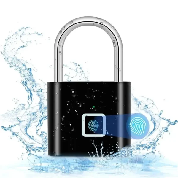 Fingerprint Padlock,AICase Ultra Light One Touch Open Fingerprint Lock with USB Charging for Gym, Sports, School Employee Locker, etc.