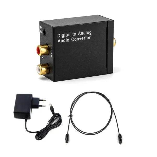 Digital to Analog Audio Converter – 3.5mm, Coaxial, Optical SPDIF Toslink to RCA Adapter for TV, DVD, PS4, Xbox, Home Theater - Image 4