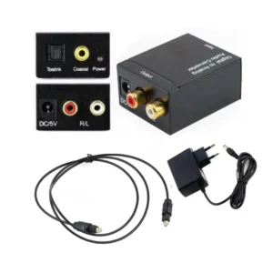 Digital to Analog Audio Converter – 3.5mm, Coaxial, Optical SPDIF Toslink to RCA Adapter for TV, DVD, PS4, Xbox, Home Theater
