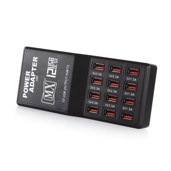 12 Port USB Charging Station Power Socket Multi-Port Fast Wall Charger, Multi-Port Charger Hub Home Office Phone Adapter - Image 7