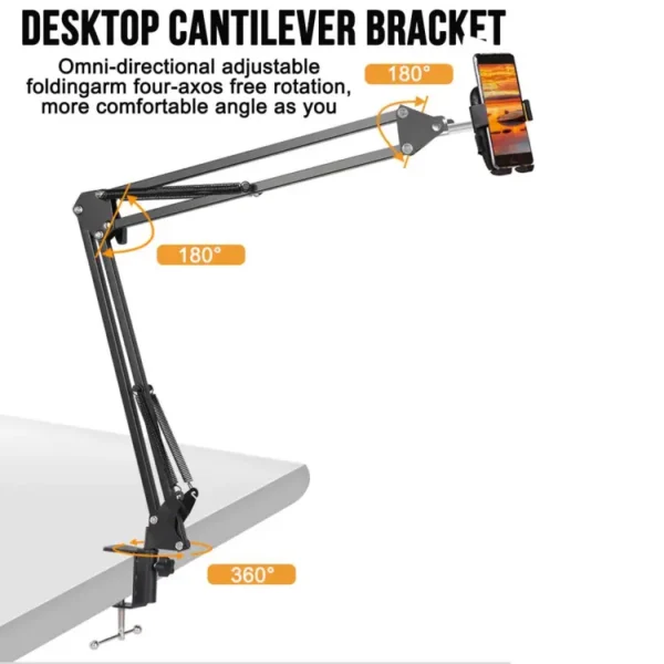 Mobile Holder Arm Stand Professional Recording 360° Adjustable Suspension (Mobile big holder) - Image 4