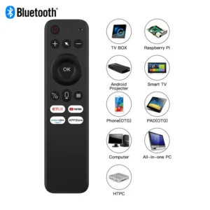 Air Remote Mouse with Gyroscope, Voice input, USB Device Plug and Play, BT.s 5.0 2.4G Wireless Fidelity Voice Input, Compatiable with All Devices TCL, LG, SONY, SAMSUNG, CHANNGHONG RUBA, HIRE, ECOSTAR etc