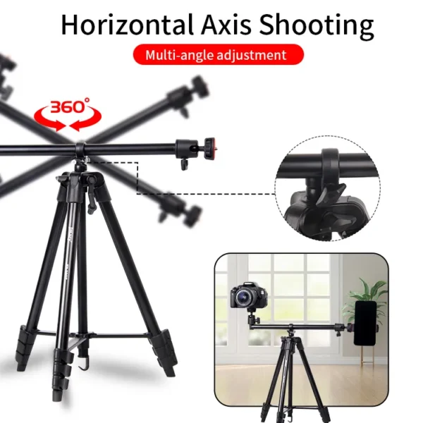 Jamry Tripod Stand model:KP-2207 Horizontal Tripod Stand With 360 Adjustable Ball Head Multifunctional Load: 1.5kg \ 3.3Ibs - Image 2