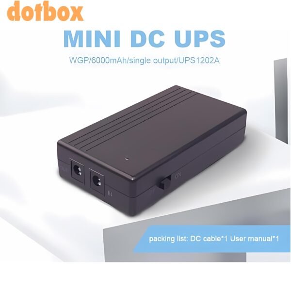 Mini UPS 12V 1A Power Supply Uninterrupted Power Supply Battery Backup Router Backup Power Camera Power Supply Security System UPS Portable UPS Mini Battery Backup Continuous Power Supply Network Equipment UPS Surveillance Camera Backup Power Supply - Image 13