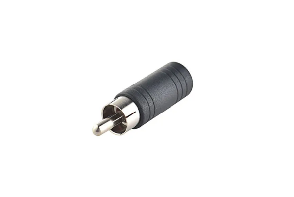 3.5mm Female to RCA Male Mono Plug Audio Jack Connector Converter 6.35 to 3.5 Microphone Adapter M/F Black - Image 3