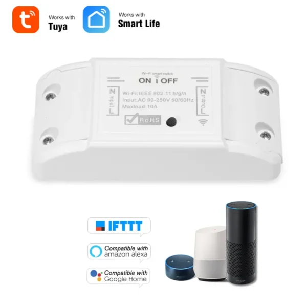 Tuya WiFi Smart Switch APP Wireless Controller Universal Breaker Timer Smart Life Work with LED Light Switch Alexa Accessories - Image 7