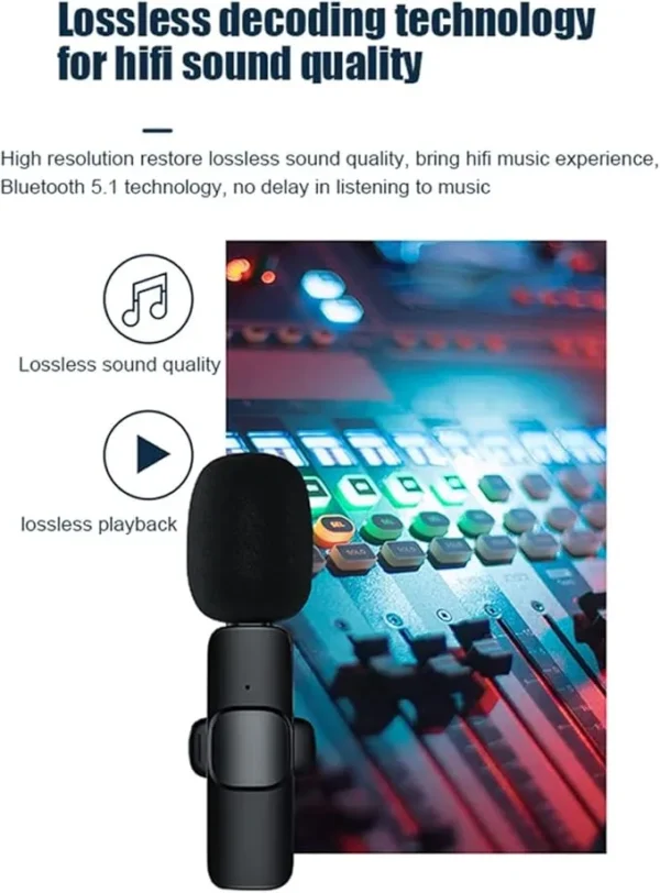 K35 Wireless Lavalier Microphone – Noise Reduction 3.5mm Omnidirectional Condenser Mic for Camera, AUX, and Speaker Use - Image 6