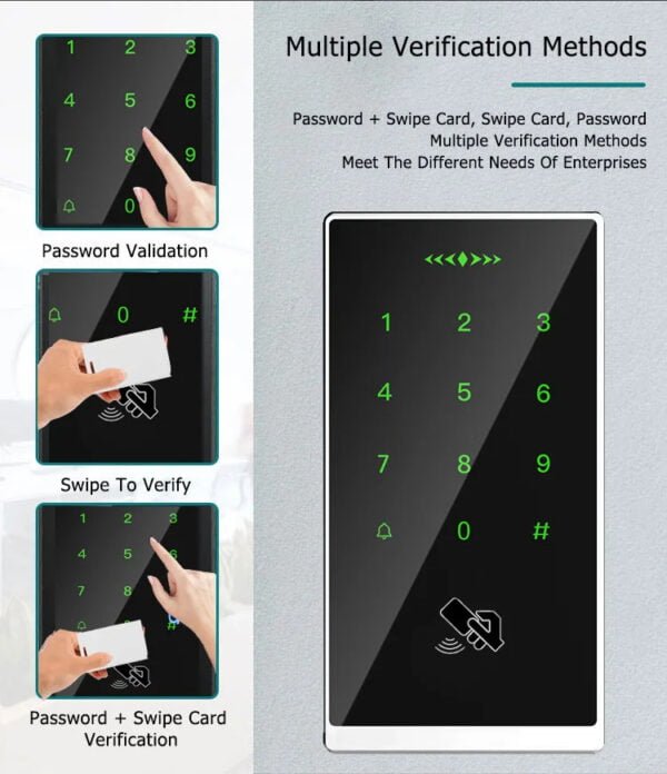 Access Control Touch Keypad Safe Electronic Opener Home Garage Digital Set Electric Magnetic RFID Smart Door Lock - Image 8