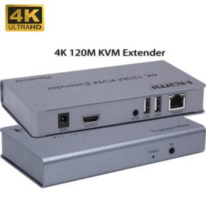 4K 120M HDMI KVM Extender over Cat5e/6 cable HDMI USB Ethernet Extender Transmit with Loop out IR Control Support Mouse Keyboard