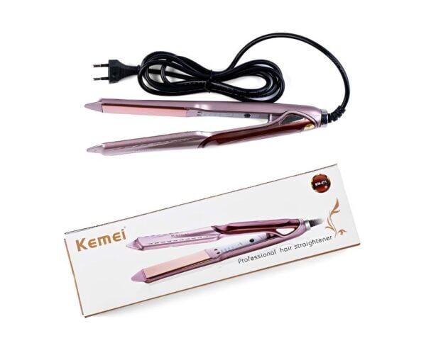 Straightener for Ladies / Women / Girls KM-458 Kemei Professional Hair Straightener With Temperature Control - Image 5
