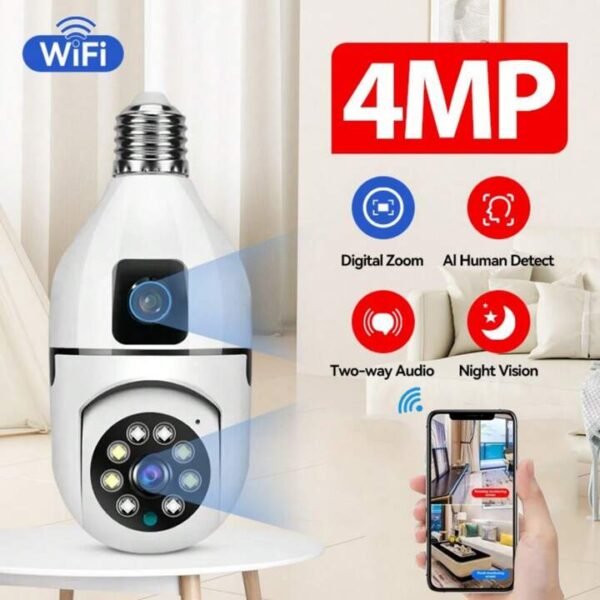 1080P HD 2mp +2mp 4mp digital Dual Lens security Camera double view v380pro app Day and night vision Two Ways Audio Color Night Vision Smart Home Security Wireless WIFI Indoor outdoor Camera