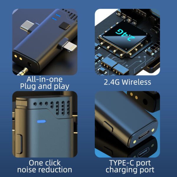 Jmary MW-16 2.4G Wireless Microphone for Mobile and Camera, with multiple mode, mute mode, noise cancelling and just plug and play - Image 5