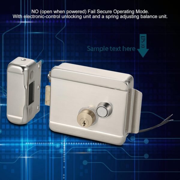 Electronic Door Lock Suitable for Outdoor Main Metal Gate Wood gate Villa Flat for Electric Lock Security System, Metallic - Image 10