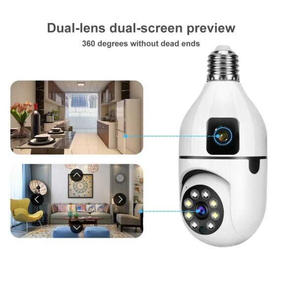 1080P HD 2mp +2mp 4mp digital Dual Lens security Camera double view v380pro app Day and night vision Two Ways Audio Color Night Vision Smart Home Security Wireless WIFI Indoor outdoor Camera - Image 2