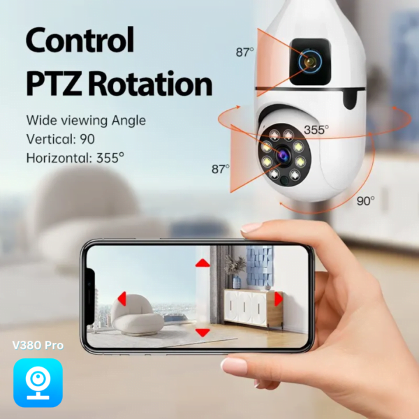 1080P HD 2mp +2mp 4mp digital Dual Lens security Camera double view v380pro app Day and night vision Two Ways Audio Color Night Vision Smart Home Security Wireless WIFI Indoor outdoor Camera - Image 6