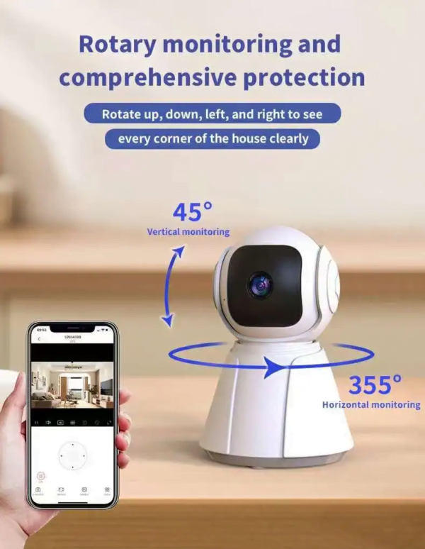 5MP Wireless Battery IP Camera with AI Detection | V380 Pro App | 10x Zoom, 360° PTZ, Full-Color Night Vision | Indoor Security CCTV with Motion Alerts - Image 2