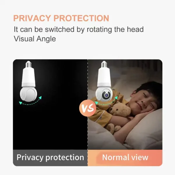 Home Indoor Wifi Wireless Camera with light bulb Two Way Audio 1080P Night Vision Network Video Light Bulb Camera 2MP - Image 11