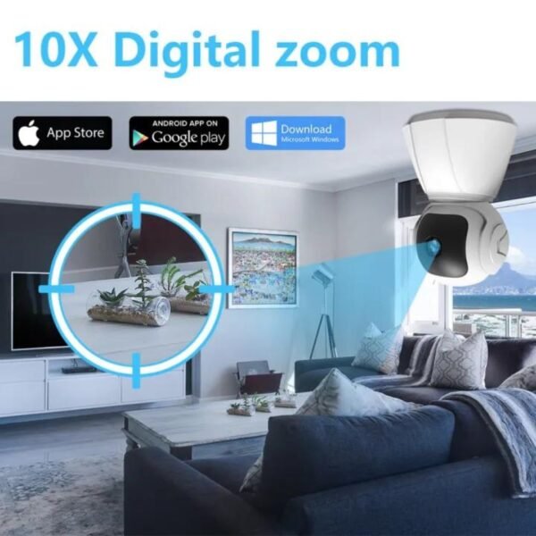 5MP Wireless Battery IP Camera with AI Detection | V380 Pro App | 10x Zoom, 360° PTZ, Full-Color Night Vision | Indoor Security CCTV with Motion Alerts - Image 10