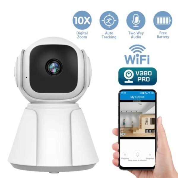 5MP Wireless Battery IP Camera with AI Detection | V380 Pro App | 10x Zoom, 360° PTZ, Full-Color Night Vision | Indoor Security CCTV with Motion Alerts - Image 15