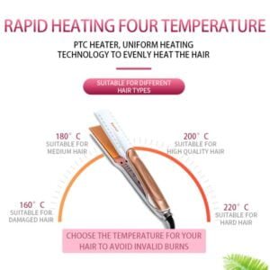 Straightener for Ladies / Women / Girls KM-458 Kemei Professional Hair Straightener With Temperature Control