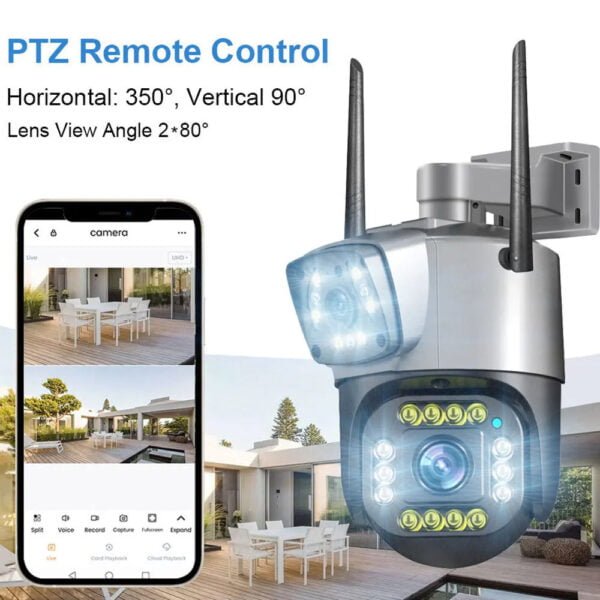 4G PTZ Dual Lens SIM IP Camera Smart Home Security with AI Detection - Image 7