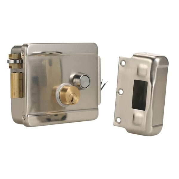 Electronic Door Lock Suitable for Outdoor Main Metal Gate Wood gate Villa Flat for Electric Lock Security System, Metallic - Image 2