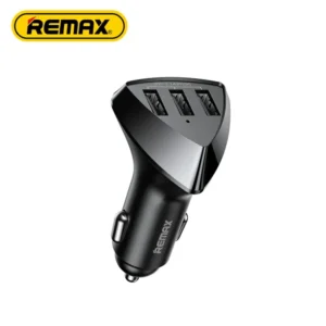 Remax Fast Car Charger with 3 USB ports, supports fast charging for mobile phones
