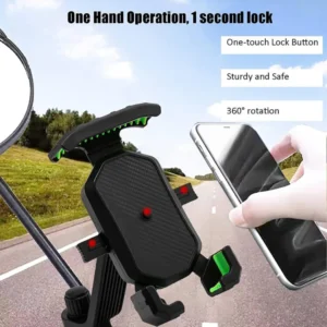 Motorcycle Phone Mount Bike Phone Holder for Bicycle Handlebar Rear View Mirror Phone Mount