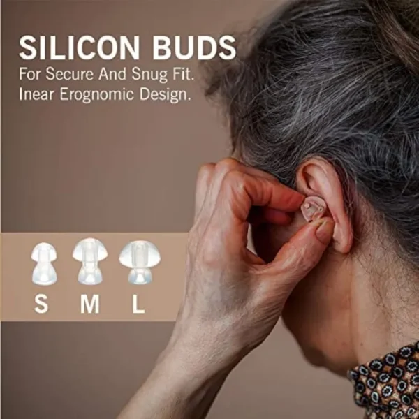 K-82 Mini In-Ear Hearing Aid with Clear Sound, 2 Batteries, Bluetooth, Invisible Design. - Image 8