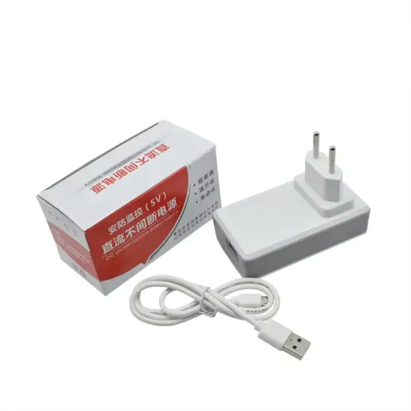 Top-notch Portable Mini UPS 5V 2A, ideal for CCTV cameras and rainproof applications. Compact and durable, it ensures uninterrupted power for your WiFi router, cameras, and multiple devices - Image 3